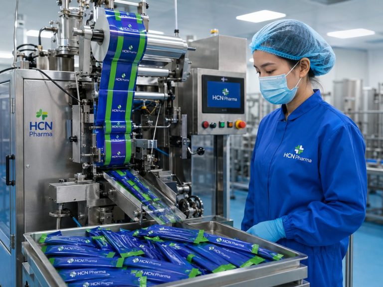 Gia công viên nén tại nhà máy HCN Pharma