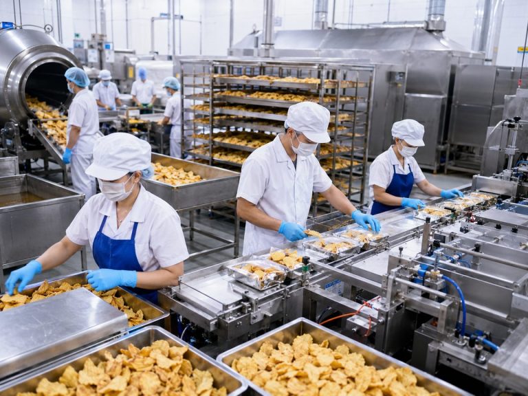 Gia công xoài tại nhà máy HCN Pharma