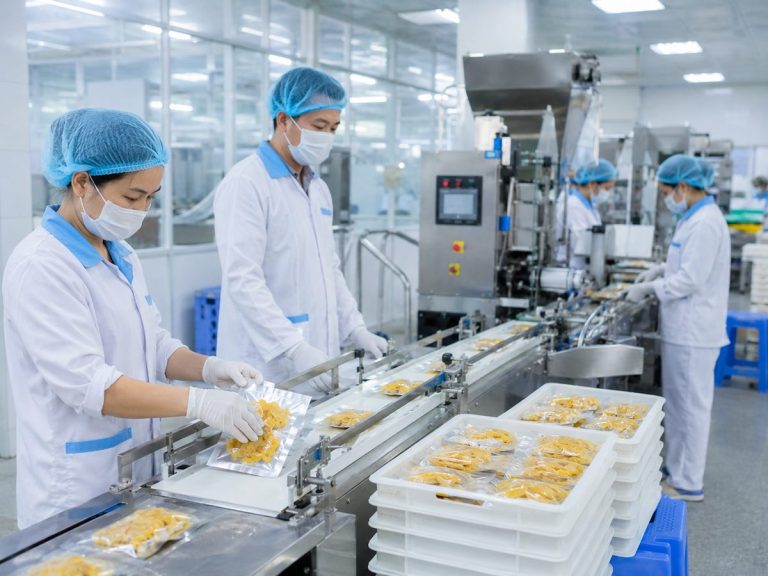 Gia công snack rau củ tại nhà máy HCN Pharma