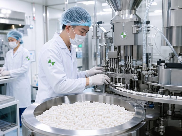 Gia công bánh tại nhà máy HCN Pharma