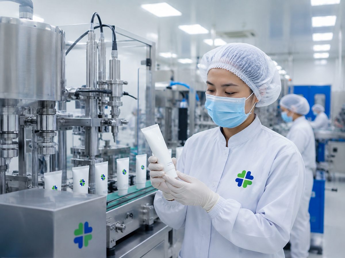 Gia công phấn phủ tại nhà máy HCN Pharma