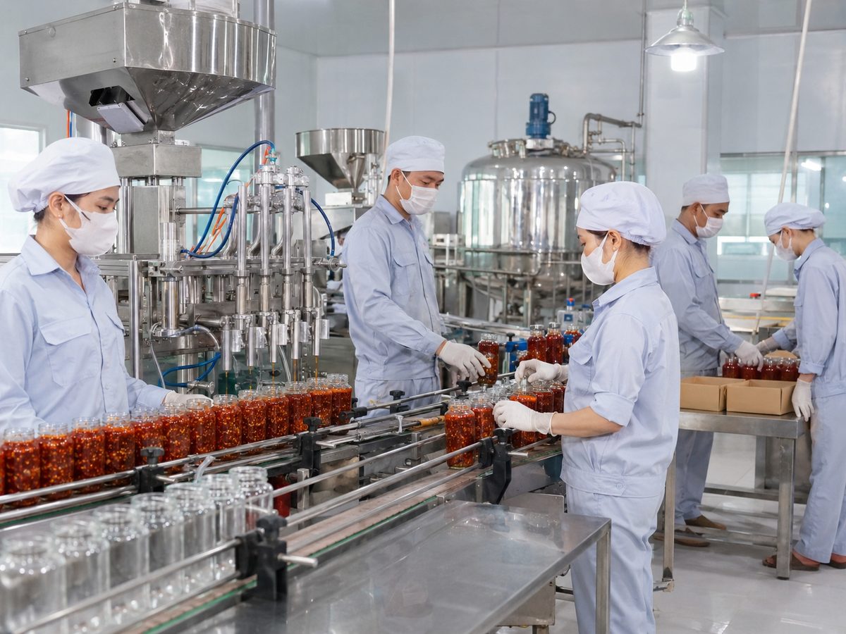 Gia công sữa hạt tại nhà máy HCN Pharma