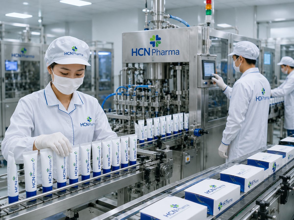 Gia công tẩy tế bào chết cho môi tại nhà máy HCN Pharma