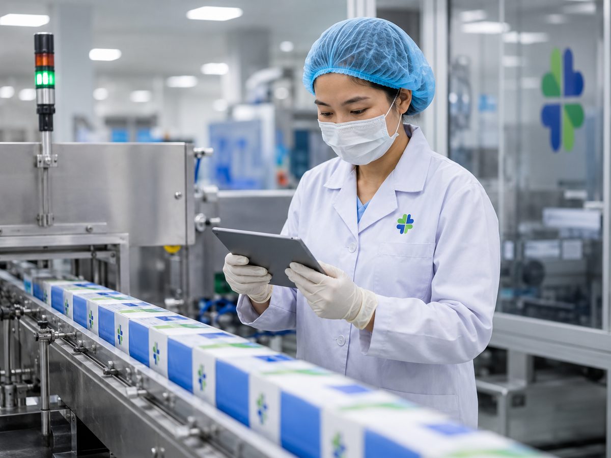 Gia công bột nghệ tại nhà máy HCN Pharma