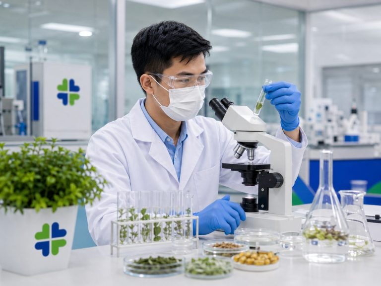 Chiết xuất thảo mộc tại nhà máy HCN Pharma