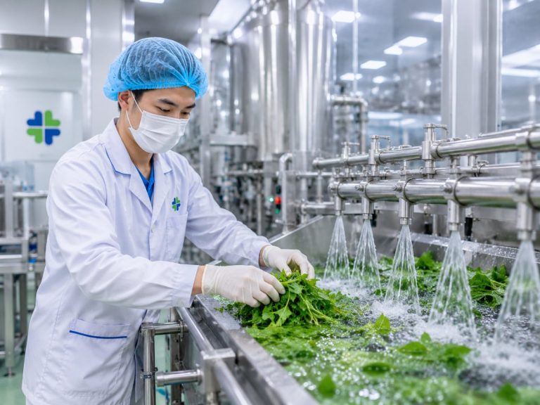 Gia công sấy rau củ tại nhà máy HCN Pharma
